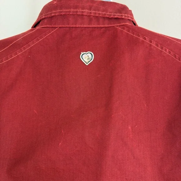 Kuhl Burr Red Patina Dye Moto Jacket Size Small - Picture 9 of 16